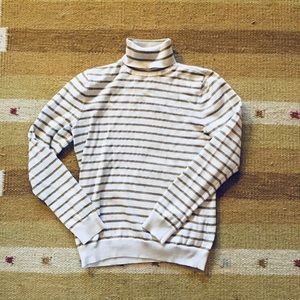 Lauren Ralph Lauren Metallic Striped Turtleneck